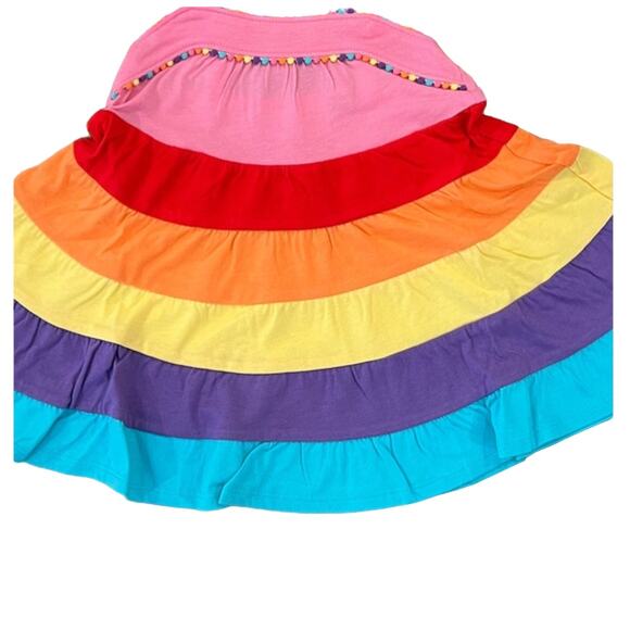 NWT Children's Place Rainbow Pom Pom Tiered Dress - SIZE 6-9 Months - Picture 4 of 7